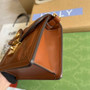 Gucci 724499 GG matelassé small top handle bag Brown leather