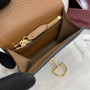 Gucci Softbit card case 828148 in brown leather