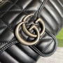 Gucci 443497 GG Marmont small shoulder bag black - Default Title - View 5