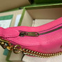 Gucci 731817 Aphrodite small shoulder bag in plum leather