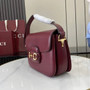 Gucci Horsebit 1955 Aura small shoulder bag, 847063 Rosso Ancora red leather