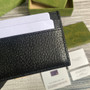 Gucci GG Marmont card case 657588 black leather Gold