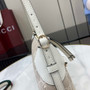 Gucci GG Emblem small shoulder bag 815218 in white fabric