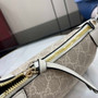Gucci GG Emblem small shoulder bag 815218 in white fabric