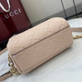 Gucci GG Emblem super mini top handle bag 815256 in light pink leather