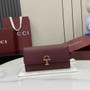 Gucci Softbit continental wallet 828147 in wine red leather - Default Title - View 1
