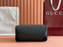 Gucci GG Emblem medium toiletry case, ‎821163 in black fabric