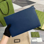 Gucci �?75317 GG Marmont leather pouch blue leather