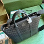 Gucci Ophidia medium tote bag 763316 in Grey and black GG Supreme - Default Title - View 7