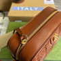 Gucci 702234 GG Matelassé leather shoulder bag Brown