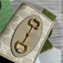 Gucci 621887 Horsebit 1955 card case wallet Beige canvas - W11cm x H17.5cm / Beige - View 6