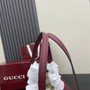 Gucci Totissima large reversible tote bag ‎839112 Rosso Ancora red leather