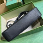Gucci Jumbo GG medium messenger bag 760234 in black leather