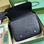 Gucci Jumbo GG medium messenger bag 760234 in black leather - Default Title - View 6