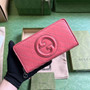 Gucci Blondie zip-around wallet 760312 in pink leather - Default Title - View 1