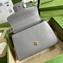 Gucci 702049 Horsebit 1955 medium bag in gray leather - Default Title - View 7