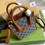 Gucci ‎‎�?71623 Mini tote bag with Interlocking G blue brown