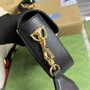 Gucci �?58574 Horsebit 1955 jumbo GG mini bag Black