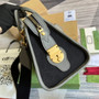 Gucci 715772 Small canvas top handle bag Gray leather