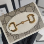 Gucci 621887 Horsebit 1955 card case wallet white canvas - W11cm x H17.5cm / White - View 6