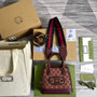 Gucci Horsebit 1955 GG mini bag 677212 Red GG Supreme canvas