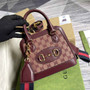 Gucci Horsebit 1955 GG mini bag 677212 Red GG Supreme canvas