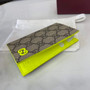 Gucci Bi-color GG long card case 768249 Green Leather