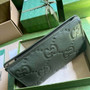 Gucci Jumbo GG pouch in black leather 739490 In Green leather - Default Title - View 6