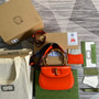 Gucci 675797 Bamboo1947 small top handle bag Orange Leather - Default Title - View 2