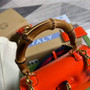 Gucci 675797 Bamboo1947 small top handle bag Orange Leather
