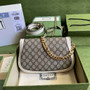 Gucci 699268 Blondie shoulder bag GG Supreme beige leather - Default Title - View 2