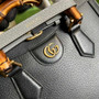 Gucci 702721 Diana Small Tote Bag Black Leather