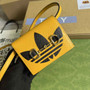 adidas x Gucci card case with Horsebit 702248 Off-black and yellow leather - Default Title - View 1