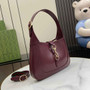 Gucci Jackie small shoulder bag in wine red leather 782849