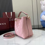 Gucci GG Emblem small bucket bag 815118 in GG Pink leather