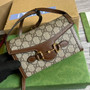 Gucci �?99296 Horsebit 1955 mini bag Beige GG Supreme