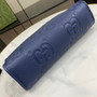 Gucci Jumbo GG pouch in black leather 739490 In Blue leather - Default Title - View 4