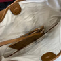 Gucci B large shoulder bag, 815924 in natural canvas brown leather