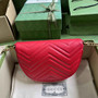 Gucci 746431 GG Marmont matelassé chain mini bag in Red leather - Default Title - View 2