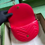 Gucci 746431 GG Marmont matelassé chain mini bag in Red leather