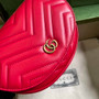 Gucci 746431 GG Marmont matelassé chain mini bag in Red leather - Default Title - View 5