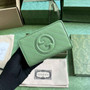Gucci Blondie wallet 760336 in green leather