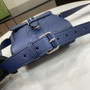 Gucci Jumbo GG small messenger bag 760235 in blue leather