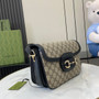 Gucci Horsebit 1955 Soft small shoulder bag 815178 in black gg