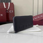 Gucci Zip around wallet with logo 835120 in black leather
