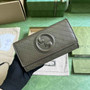 Gucci Blondie continental wallet 760302 in dark green leather