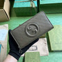 Gucci Blondie zip-around wallet 760312 in dark green leather - Default Title - View 1
