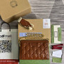 Gucci ‎�?02200 GG Matelassé leather small ligth brown