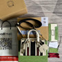 Gucci ‎Mini canvas top handle bag 715771 White leather