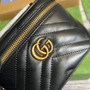 Gucci ‎‎699515 GG Marmont mini top handle bag Black leather - W16cm x H10.5cm x D5cm / Black - View 5